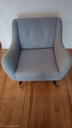Velvet Upholstered Armchair Tufted Accent Chair