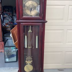 Antique Tempus Fugit 76in Quartz Grandfather Clock