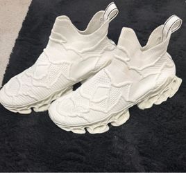 White Knit Sock Sneakers Size 42