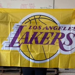 Los Angeles Lakers Yellow Flag 3x5 Feet
