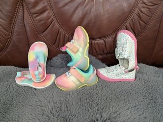 Cat & Jack Baby girl Shoes Lot of 3 Pairs Size 5