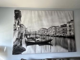 IKEA BJÖRKSTA Venice canal wall art