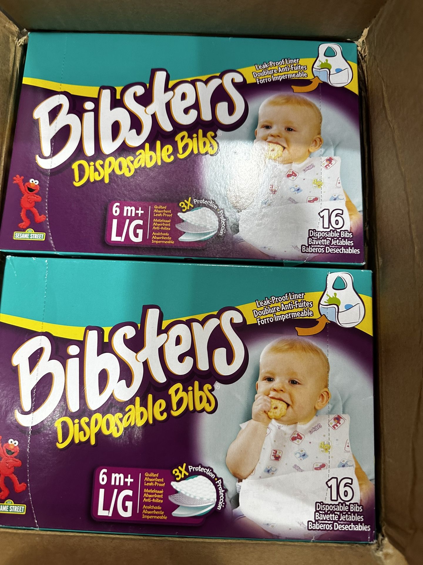 Box Of Bibsters Disposable Bibs 96 Total