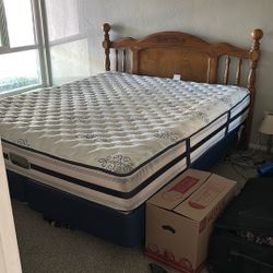 Free King Size Mattress, Frame, and Box Spring 