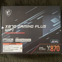 MSI - X870 GAMING PLUS WIFI (Socket AM5) AMD X870 ATX DDR5 Wi-Fi 7 Motherboard - Black
