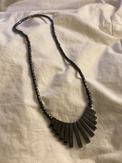Charcoal colored designer necklace