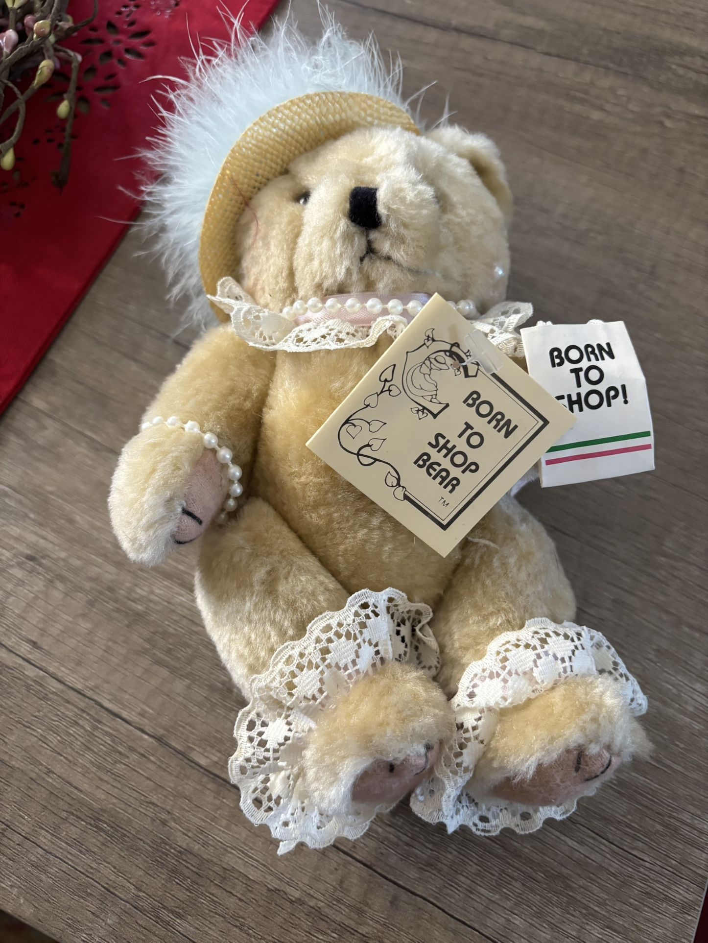 Born To Shop Bear Fully Posable 8” Tall