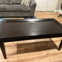 Black Wooden Table Set