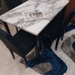 *Ad Special!!!*---Quaint Tedd Black Dining Table Sets W/4 Chairs---Delivery Available🤭