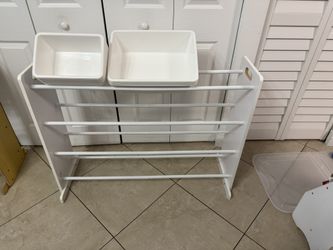 Modern White Multi-Bin Organizer – Perfect for Toys, Crafts & Classrooms!