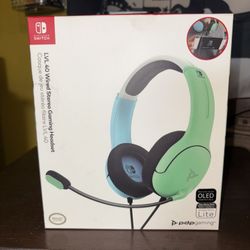 Wired LVL40 Stereo Gaming Headset with Noise Cancelling OLED for Nintendo Switch