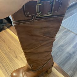 Genuine Coach Leather Boots Size 6.5