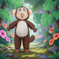 Spooktactular Inflatable Unisex Adult Funny Monkey Costume, One Size