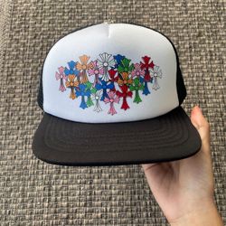 White Black Colorful Chrome Hearts Hat