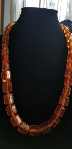 Authentic faceted Polish Amber necklace