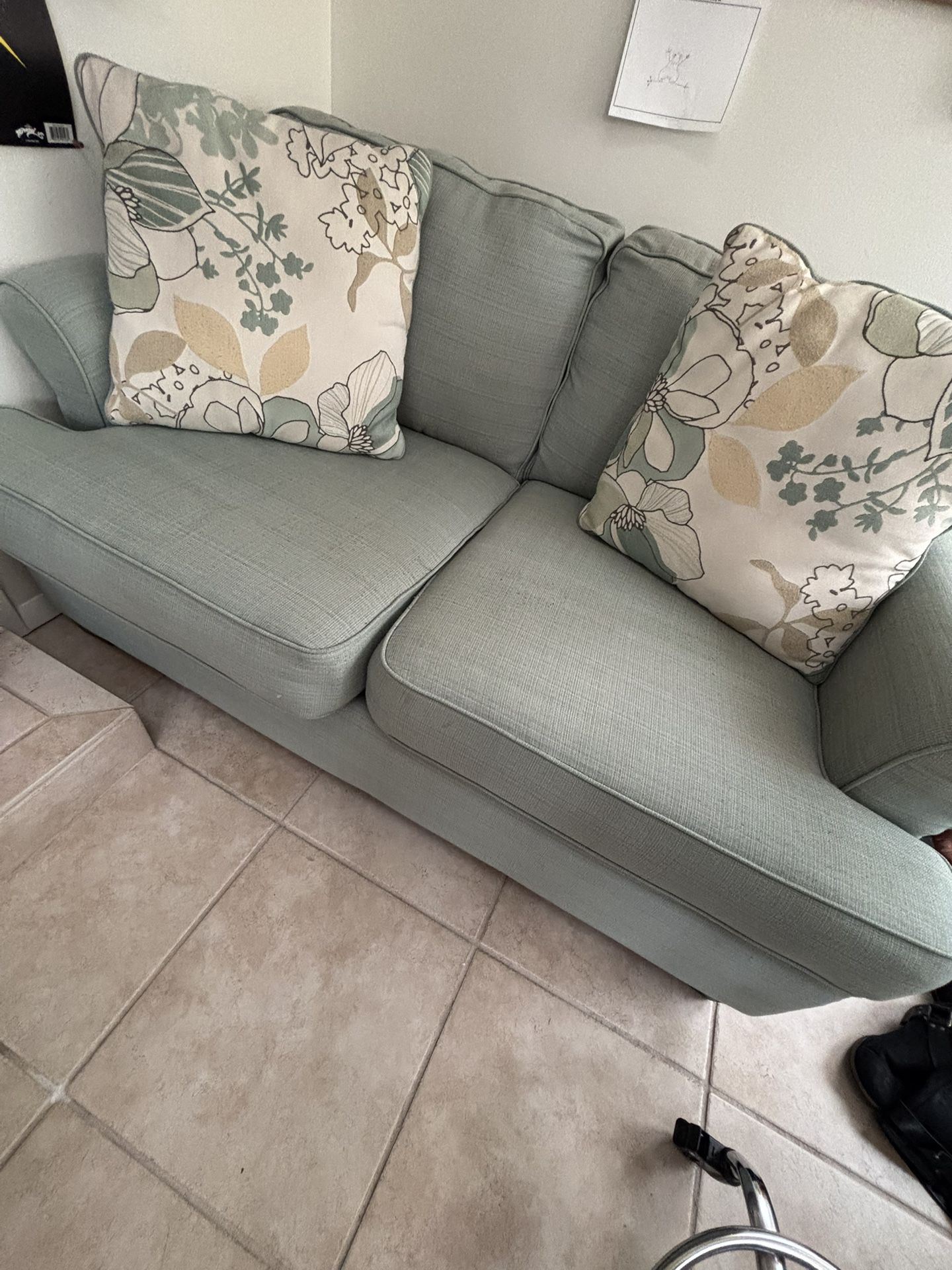 Teal Loveseat