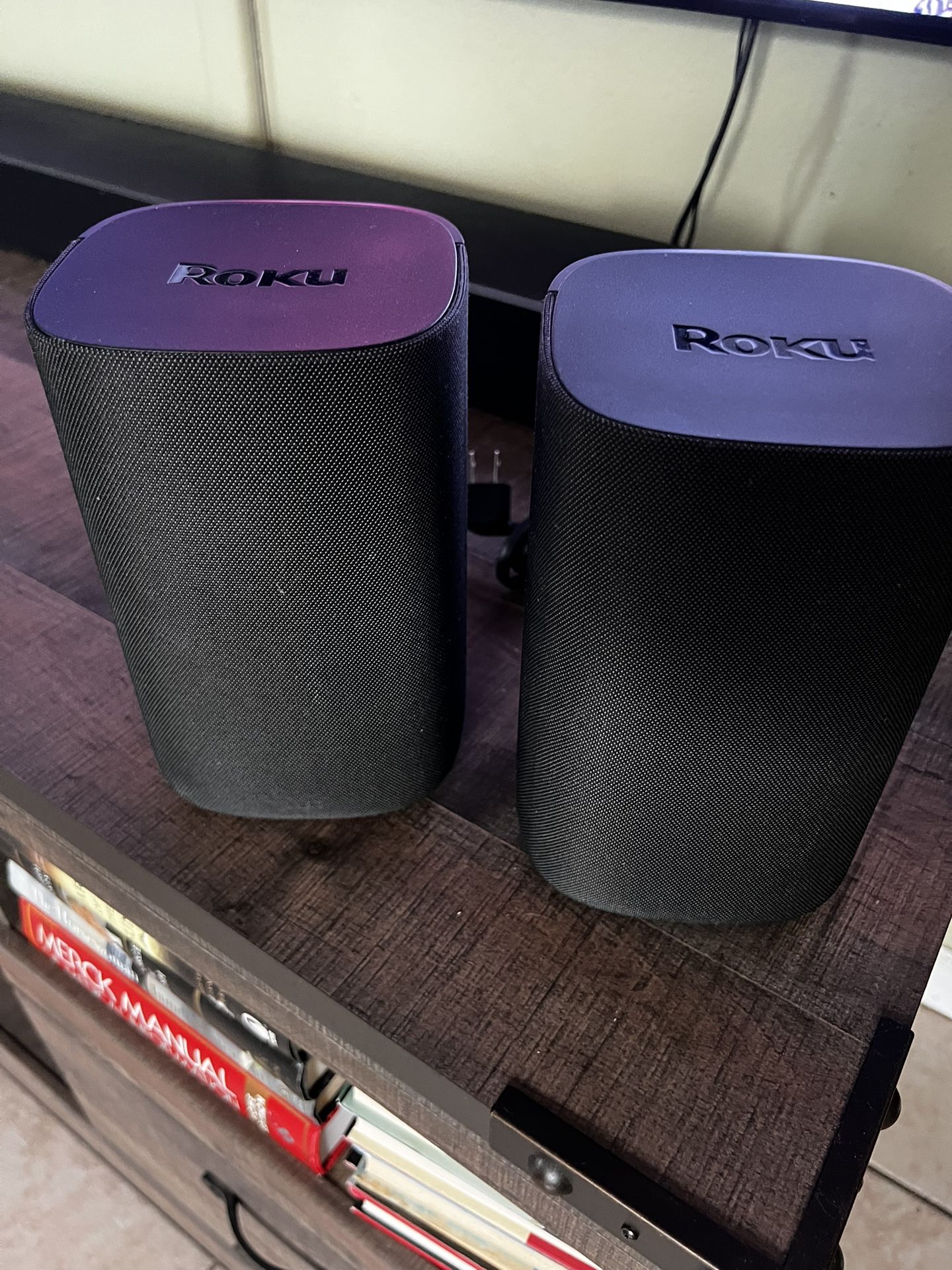 Roku Wireless Speakers (for Roku Streambars or Roku TV),Black