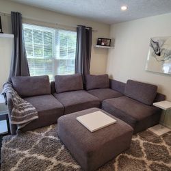 Rio 5 PC Sectional With 2 Corners, 2 Armless Chairs And 1 Ottoman