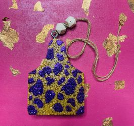 Cowprint Cow tag Freshie 