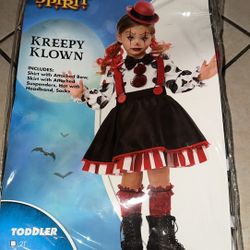 Kreepy Klown Costume Size 5-6 