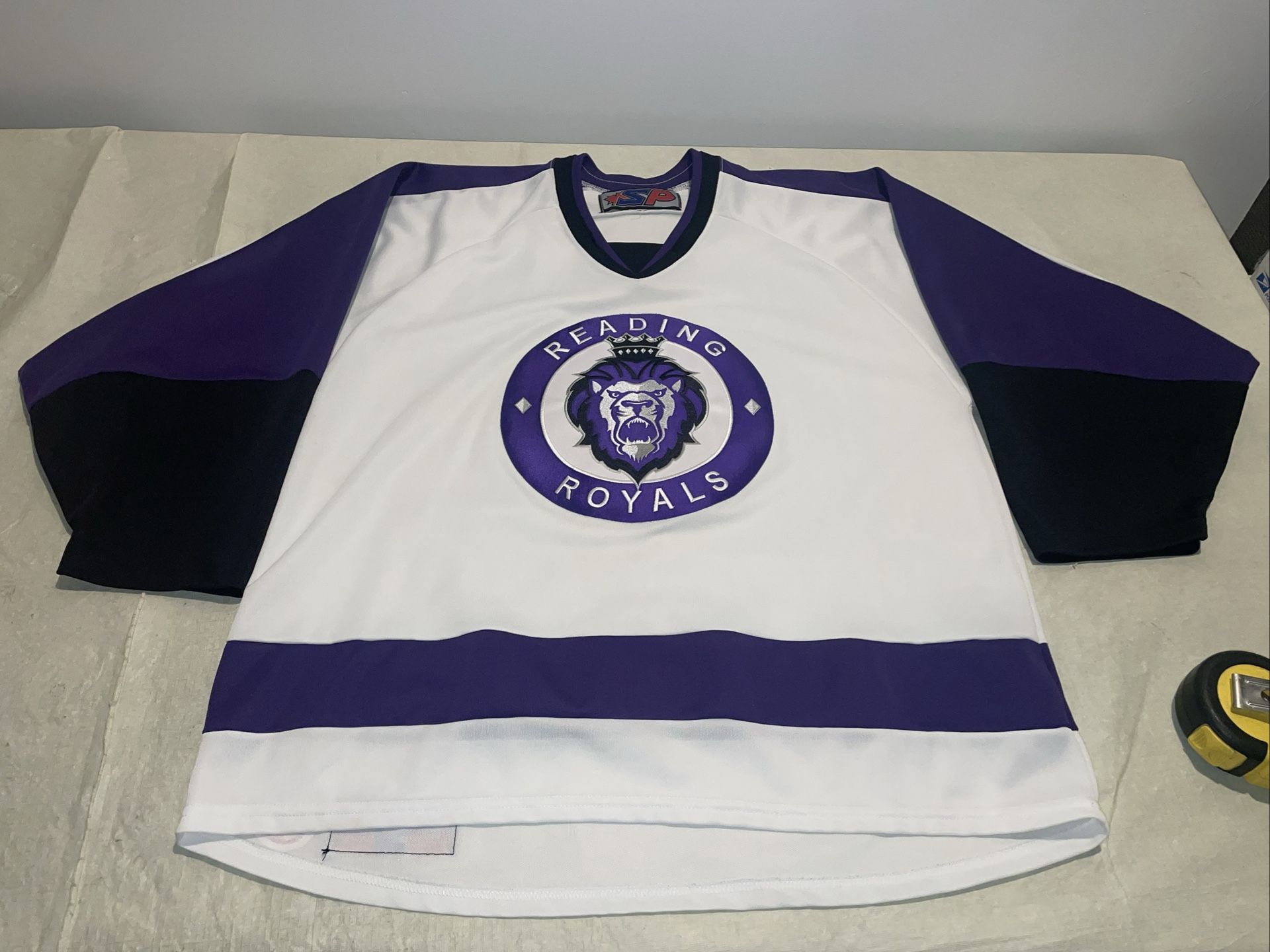 Reading Royals SP Jersey Mens Xl ECHL Clean WHITE PURPLE VINTAGE hockey Mic
