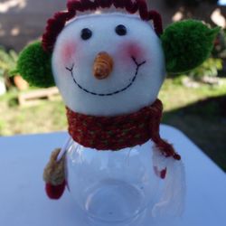 Snowman Candy Container — Cute Holiday Decor ⛄️