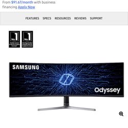Samsung Odyssey CRG9 Curved Gaming Monitor 
