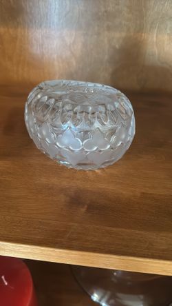 Vintage Crystal Cut Easter Egg With Lid
