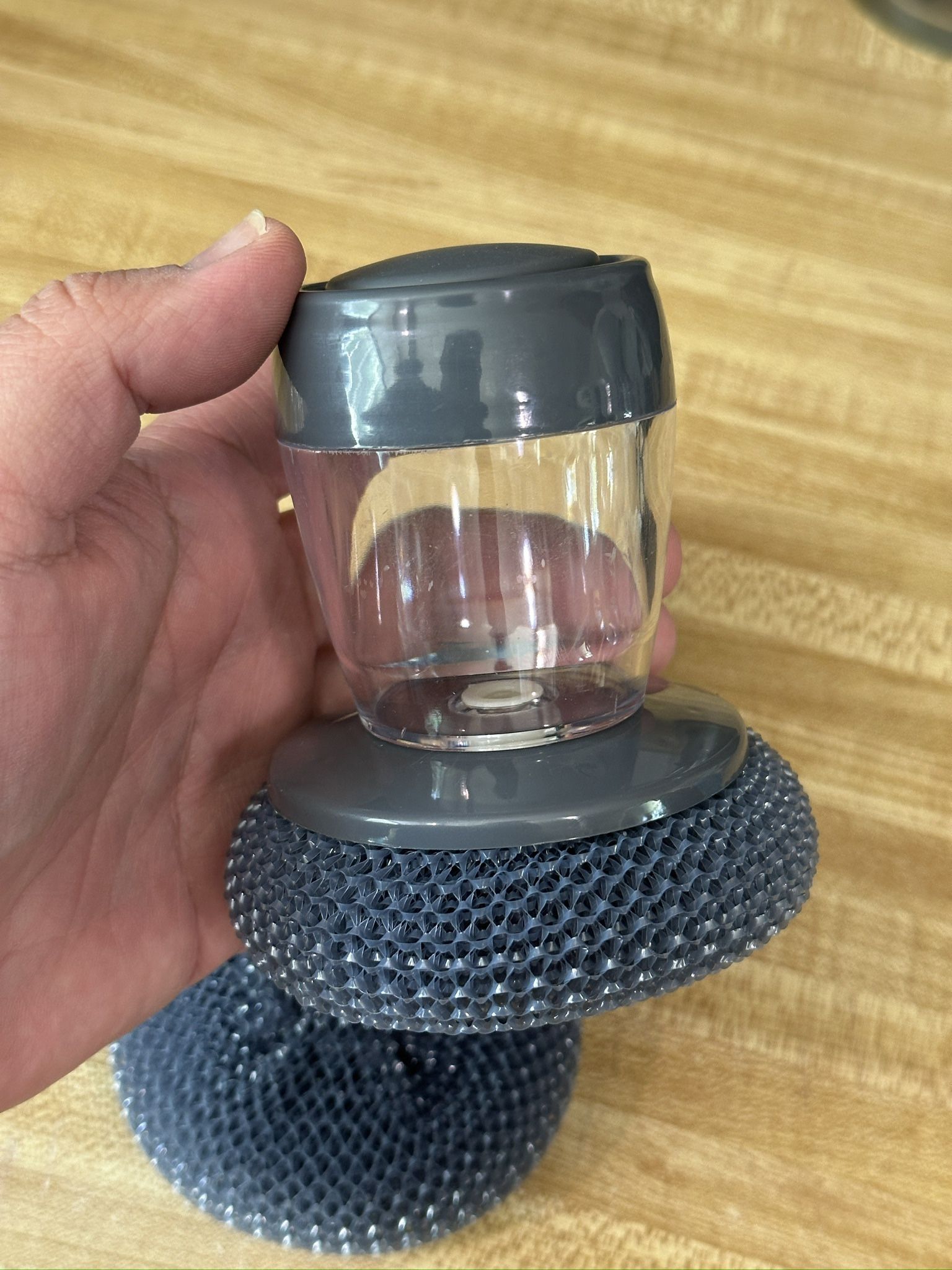 3-Pack Heavy-Duty Soap Dispensing Palm Dish Scrubber