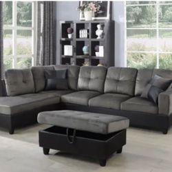New Sectional And Ottoman 