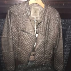 NEW QUILT GENUINE LEATHER JACKET