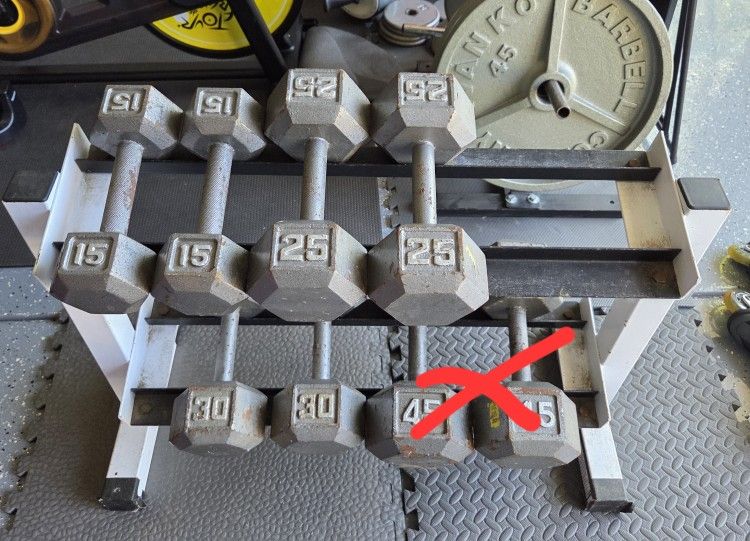 Dumbbells Storage Rack 15lbs 25lbs 30s Dumbbells Set Weightlift Workout Weight Exercise Dumbells