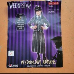 Wednesday Addams Child Costume LARGE 