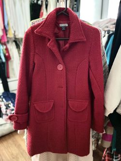 Womens coats  Worn 2x - $20 each  Red M  Black/white M  old navy cream