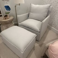 RH Modern Baby Rocker + Ottoman