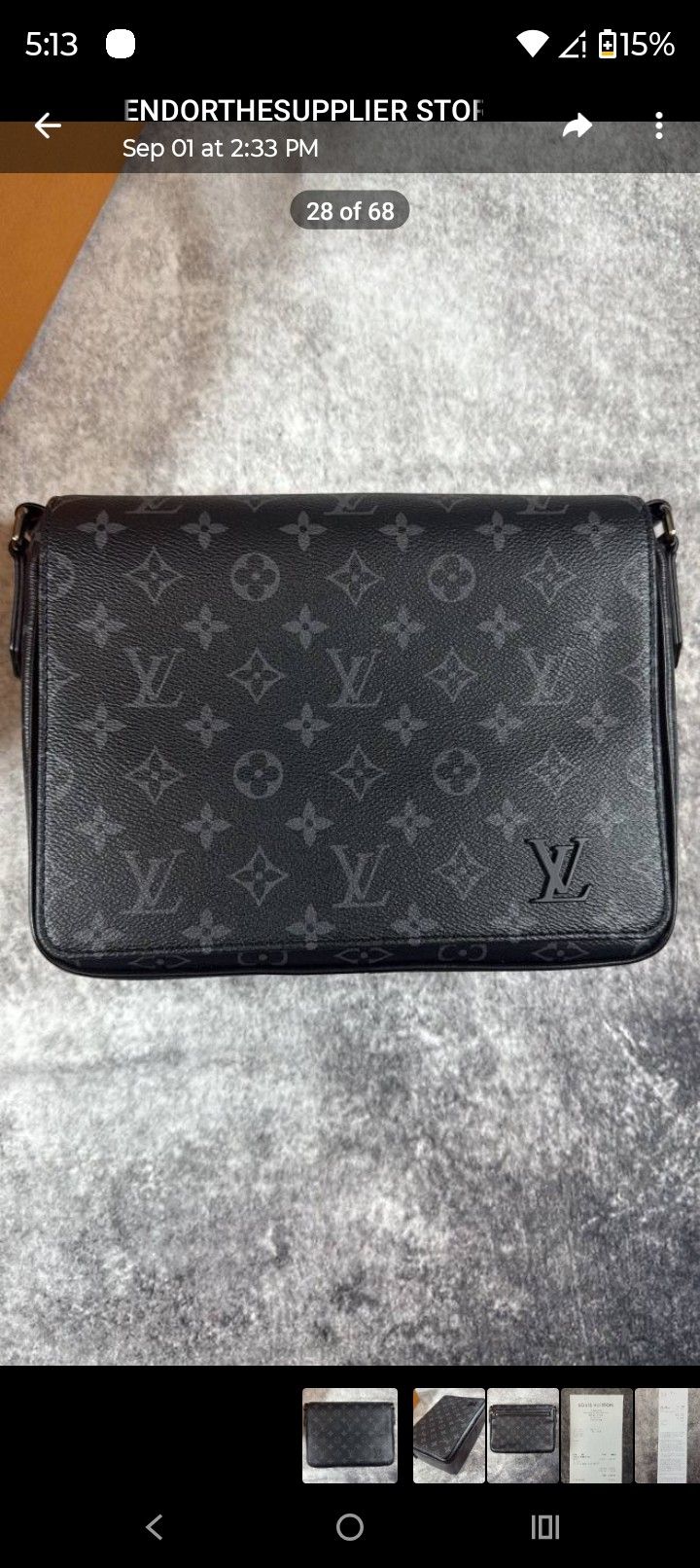 Black Louis Vuitton Messenger Bag