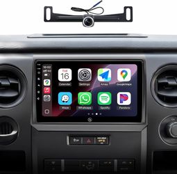4+64G 9" Car Radio Stereo for Ford F150 2009-2014 Bluetooth5.4 5G WiFi 6 CarPlay & Android Auto GPS Navigation Touchscreen with Backup Camera