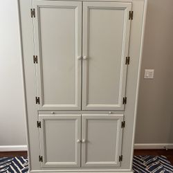 Antique Armoire / Wardrobe Cabinet – Solid Wood