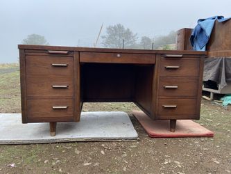 Vintage Mid Century Modern Jofco Executive Tanker Desk