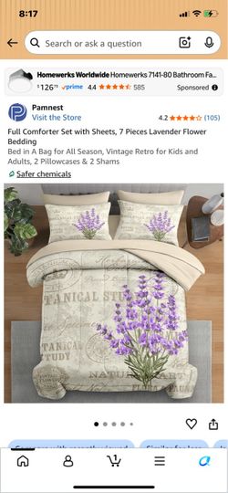 New in packaging 7piece bedding set full
