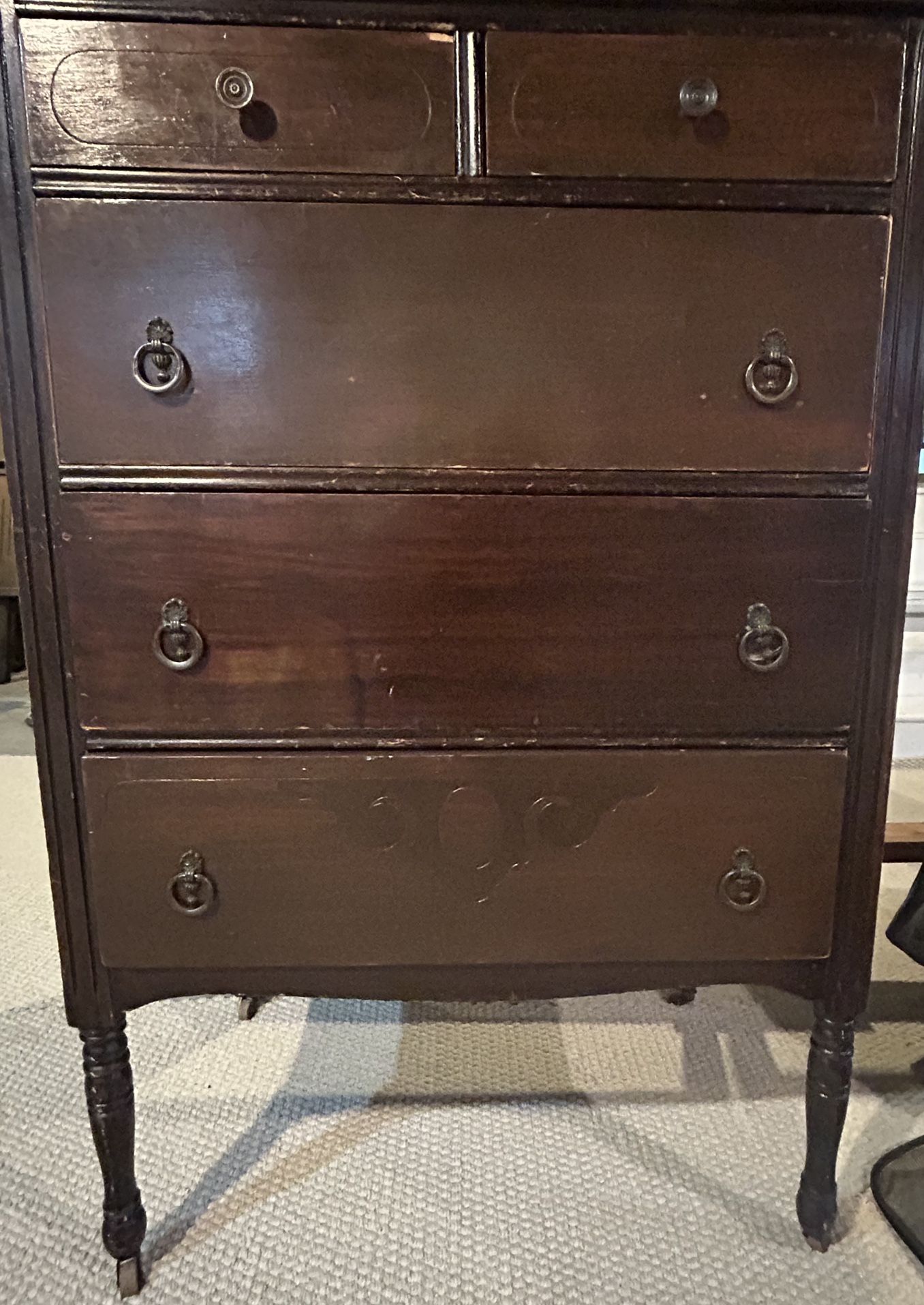 MOVING SALE!! Antique Depression Era 1920s Dresser With Original Wheels