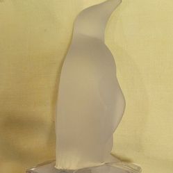 GOEBEL Germany 1987 Pinguin Crystal Paperweight Good Christmas Present6
