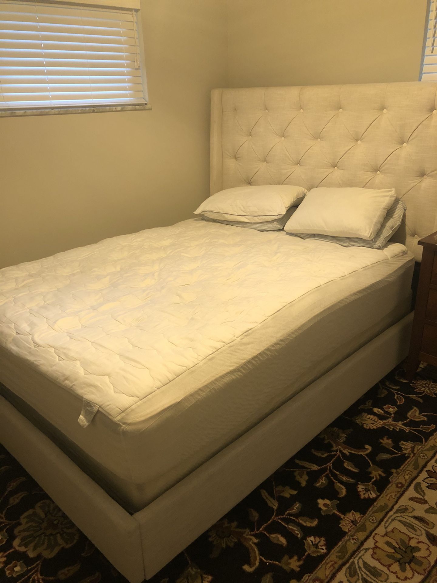 Bed Frame, Mattress, and Box Spring