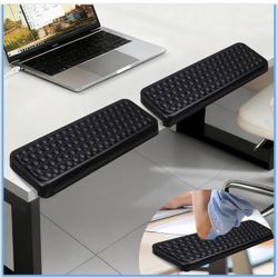 L-Shaped Desk Elbow Pad for Desk, 2-Piece Ergonomic Desk Edge Cushion, PU Leather Elbow Support Padding with Non-Slip, Wrist Comfort Support for Offic