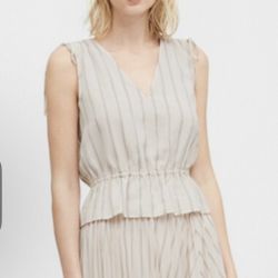 Banana Republic Ruched Crop Peplum Top Womens 