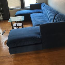Blue sectional 3 piece