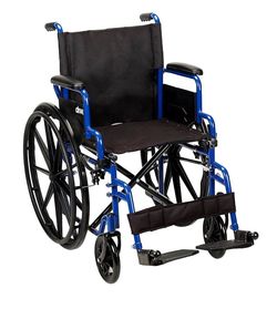 Lightweight Wheelchair, Footrests, 18" Seat