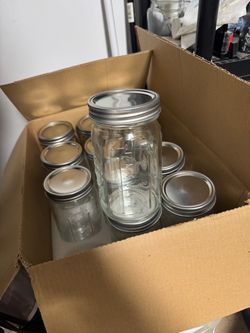 Set of 12 Large Mason Jars 32oz (1 quart / 4 cups)  only $4/each!