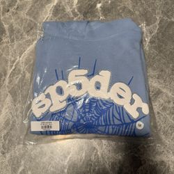 Sky Blue Sp5der Hoodie Size m 