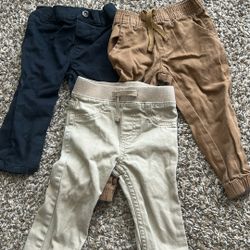 3 Pairs Of Boys 12 M Pants 
